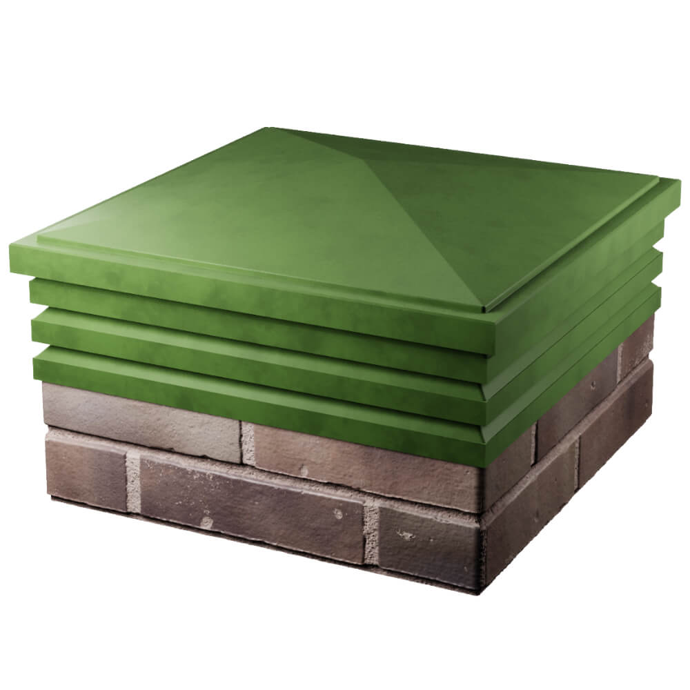 Колпак Zking Бона ХайТек Зеленый на столб 2х2 кирпича (513х513мм) в Салехарде фото