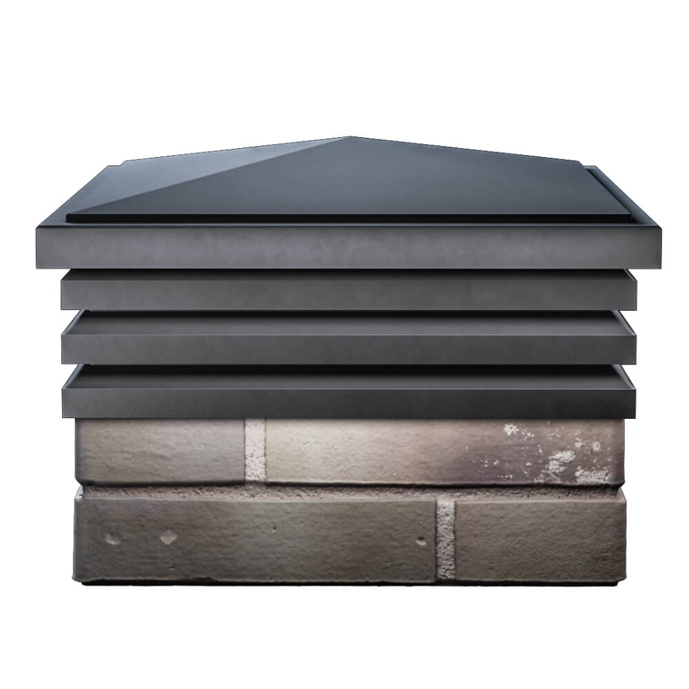 Колпак Zking Бона ХайТек Серый на столб 1.5х1.5 кирпича (385х385мм) Салехард фото