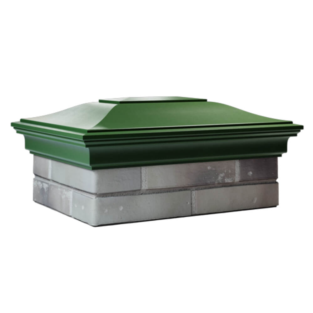 Колпак Zking Монблан Зеленый на столб 2х1.5 кирпича (515х385мм) в Салехарде фото