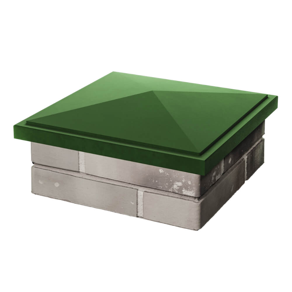 Колпак Zking БонаМоно Зеленый на столб 1.5х1.5 кирпича (385х385, 400х400мм) в Салехарде фото