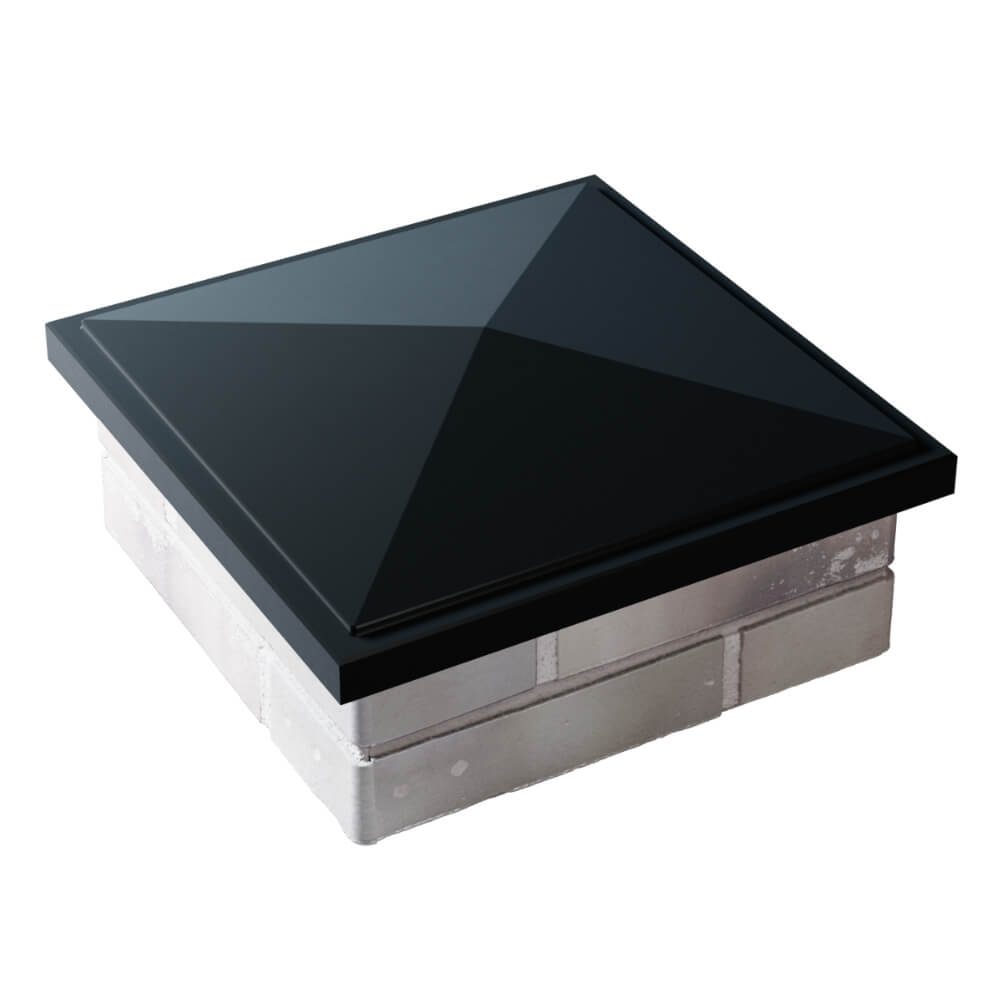 Колпак Zking БонаМоно Черный на столб 1.5х1.5 кирпича (385х385, 400х400мм) в Салехарде фото