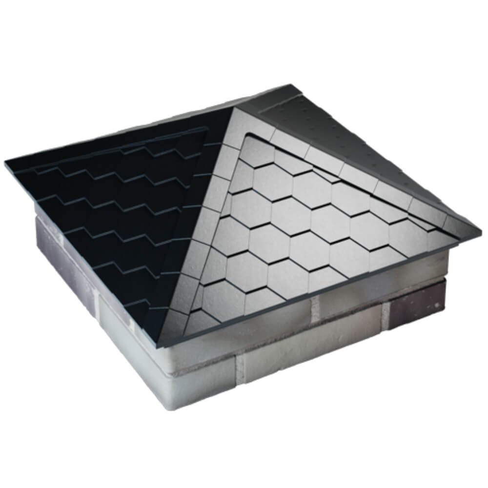 Колпак Zking Эверест Черный на столб 2х2 кирпича (535х535мм) Салехард фото