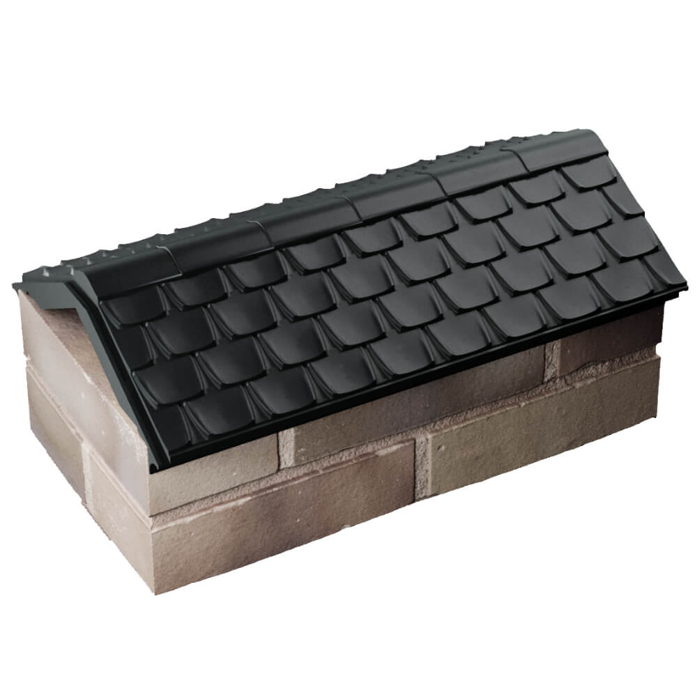 Парапет Zking Эльбрус Черный с посадкой на 1 кирпич (255мм) в Салехарде фото