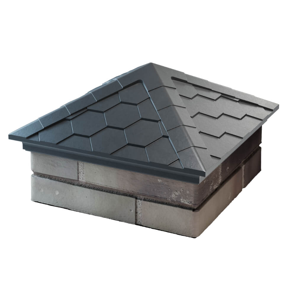 Колпак Zking Эверест Серый на столб 1.5х1.5 кирпича (390х390мм) в Салехарде фото