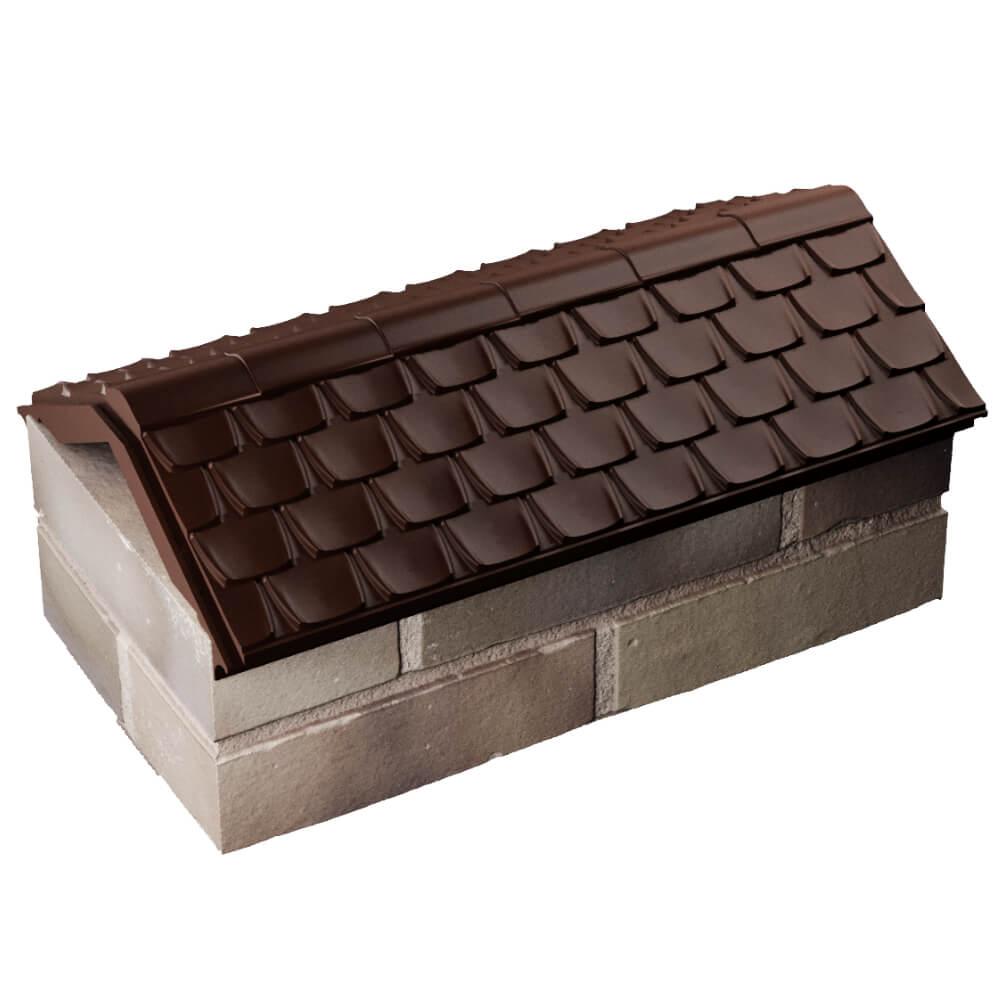 Парапет Zking Эльбрус Коричневый с посадкой на 1 кирпич (255мм) в Салехарде фото