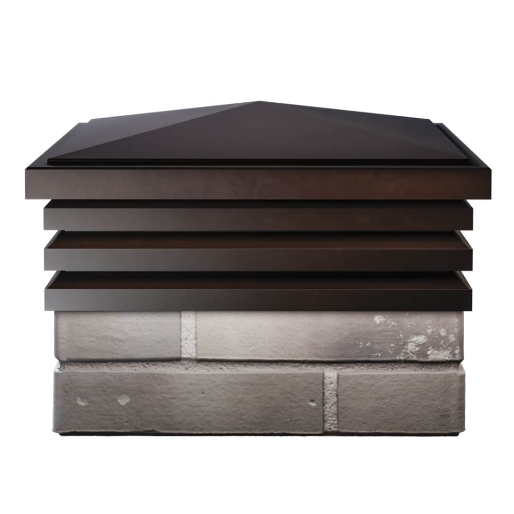 Колпак Zking Бона ХайТек Коричневый на столб 1.5х1.5 кирпича (385х385мм) Салехард фото