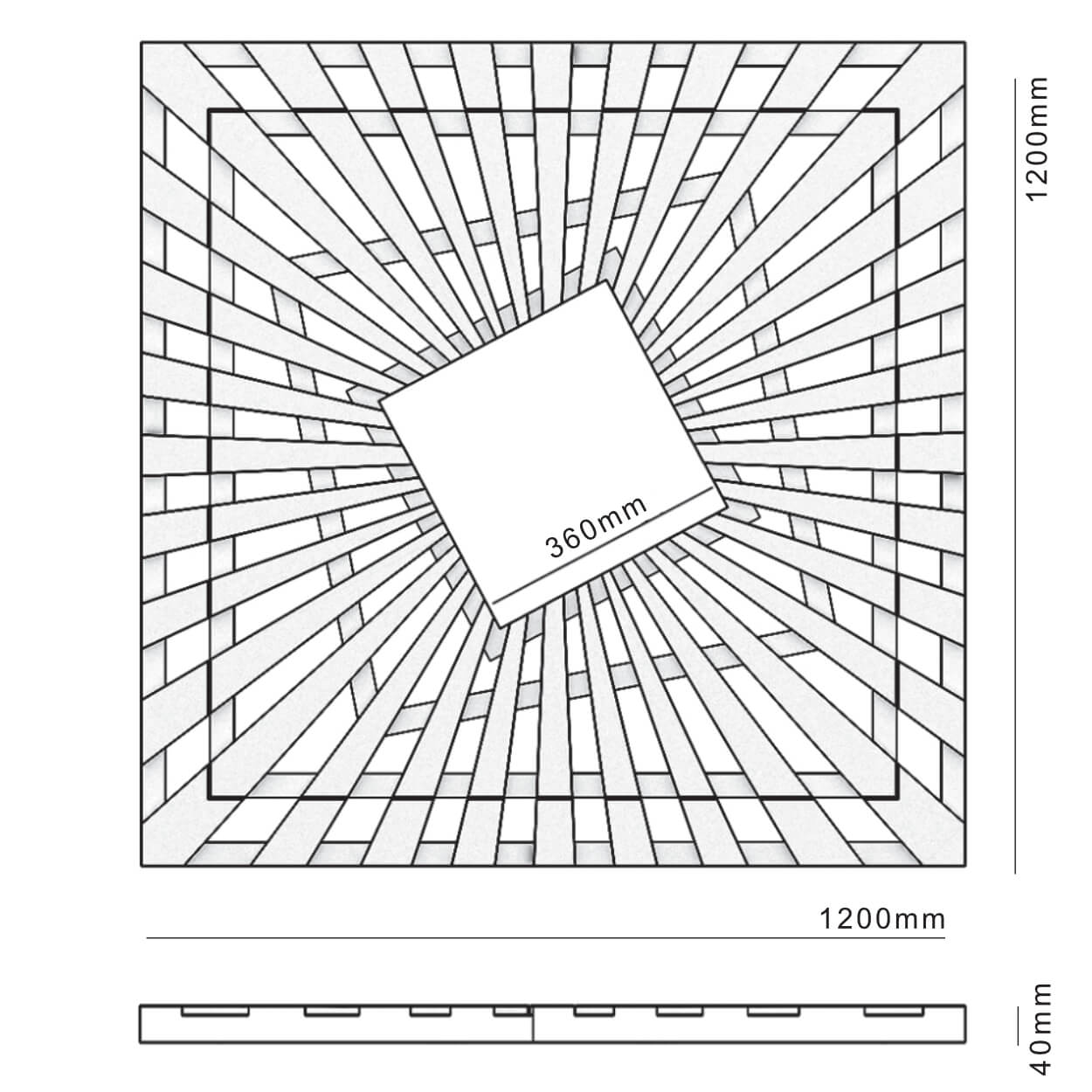Приствольная решетка для дерева ZKING ATMOSPHERE 1.2х1.2м Черная в Салехарде фото