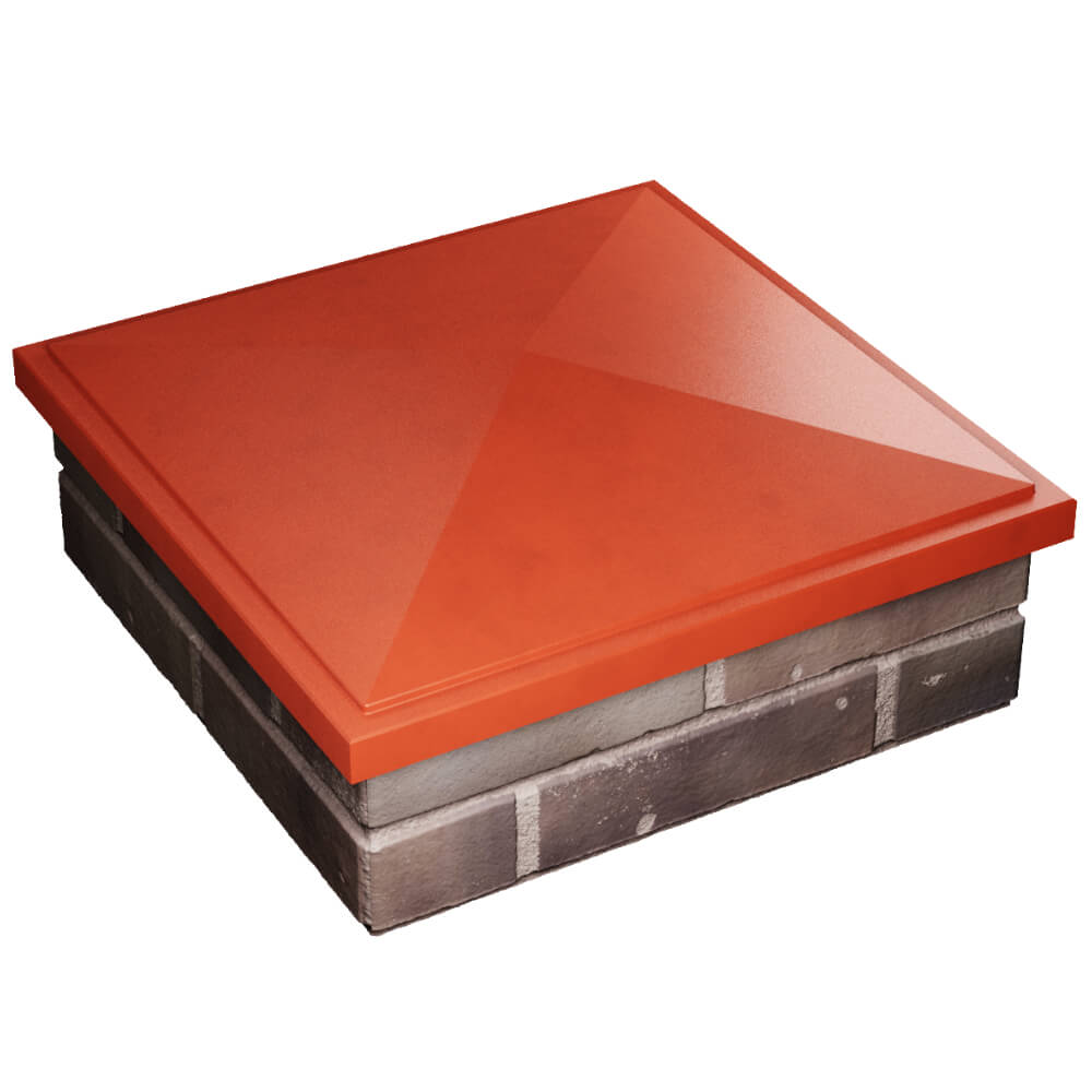 Колпак Zking БонаМоно Красный на столб 2х2 кирпича (515х515, 530х530мм) в Салехарде фото