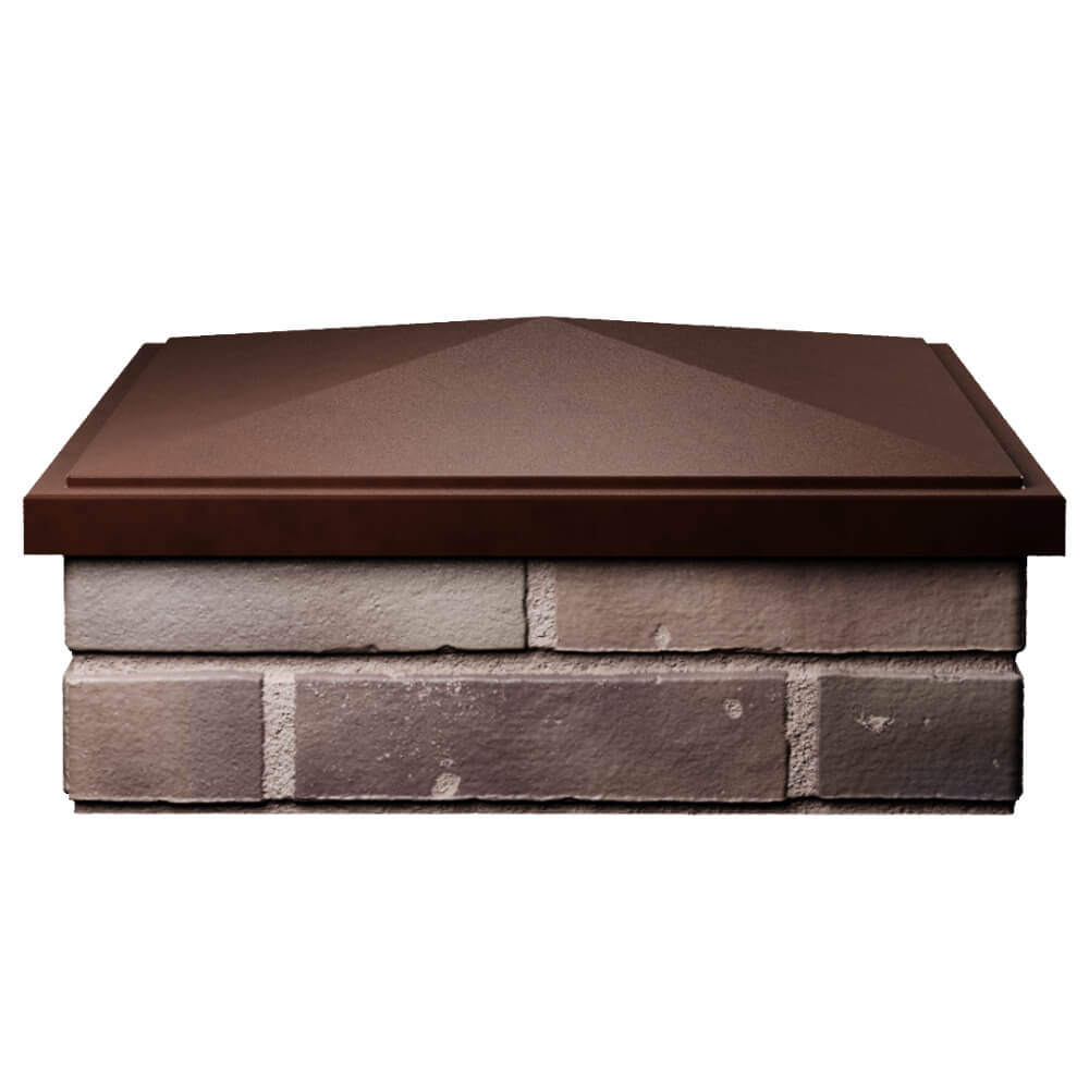Колпак Zking БонаМоно Коричневый на столб 2х2 кирпича (515х515, 530х530мм) Салехард фото
