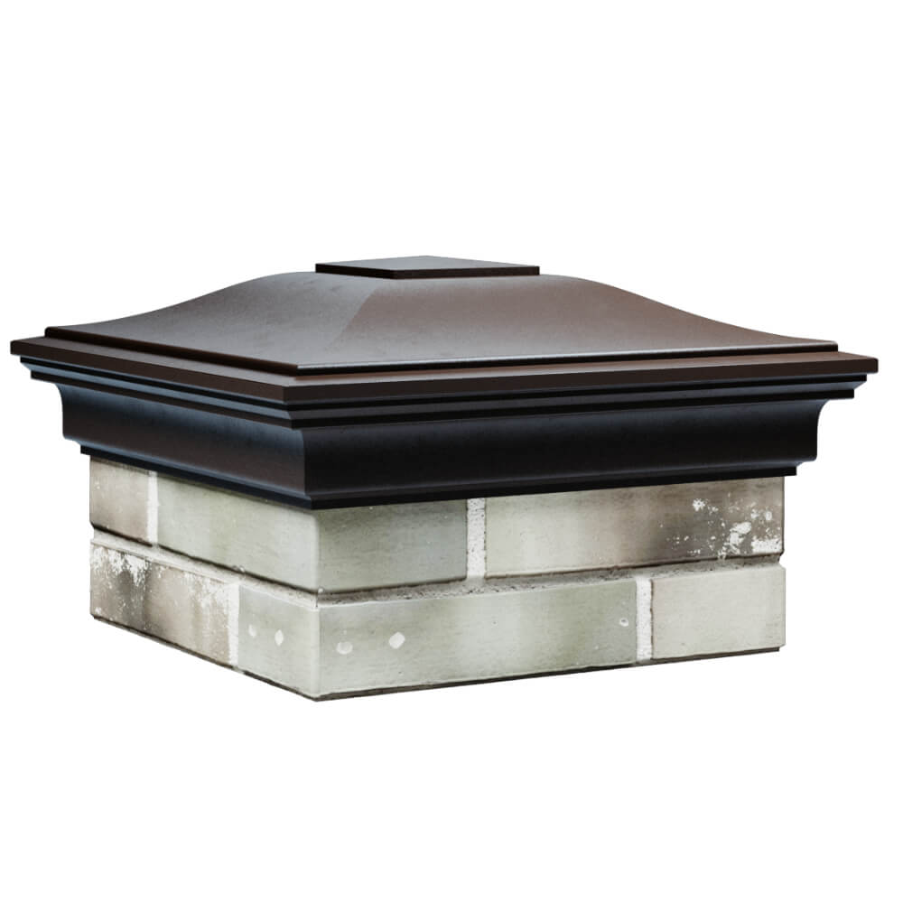 Колпак Zking Монблан Коричневый на столб 1.5х1.5 кирпича (385х385мм) в Салехарде фото