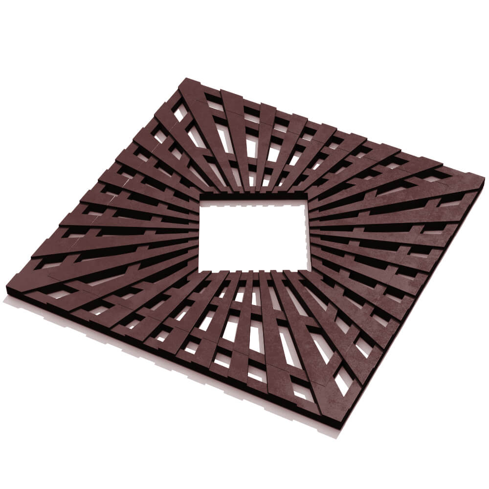 Приствольная решетка для дерева ZKING ATMOSPHERE 1.2х1.2м Коричневая в Салехарде фото