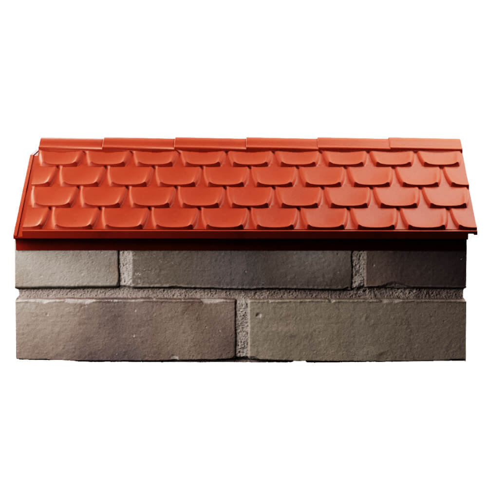 Парапет Zking Эльбрус Красный с посадкой на 1 кирпич (255мм) в Салехарде фото