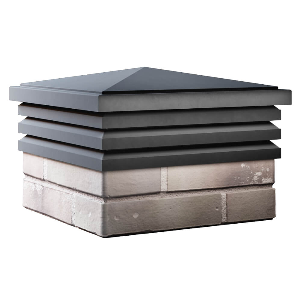 Колпак Zking Бона ХайТек Серый на столб 1.5х1.5 кирпича (385х385мм) в Салехарде фото