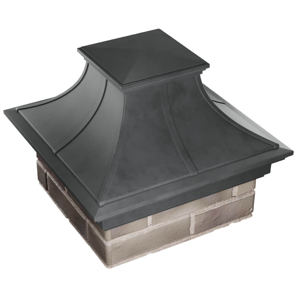 Колпак Zking Монблан Премиум Серый на столб 1.5х1.5 кирпича (385х385мм) в Салехарде фото