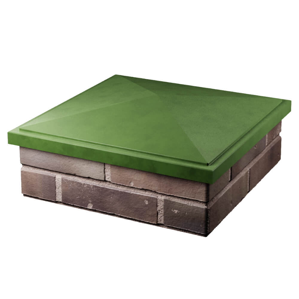 Колпак Zking БонаМоно Зеленый на столб 2х2 кирпича (515х515, 530х530мм) в Салехарде фото