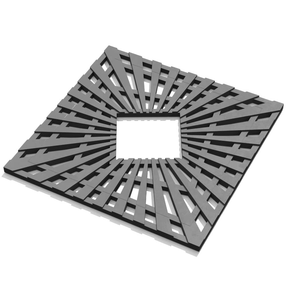 Приствольная решетка для дерева ZKING ATMOSPHERE 1.2х1.2м Серая в Салехарде фото