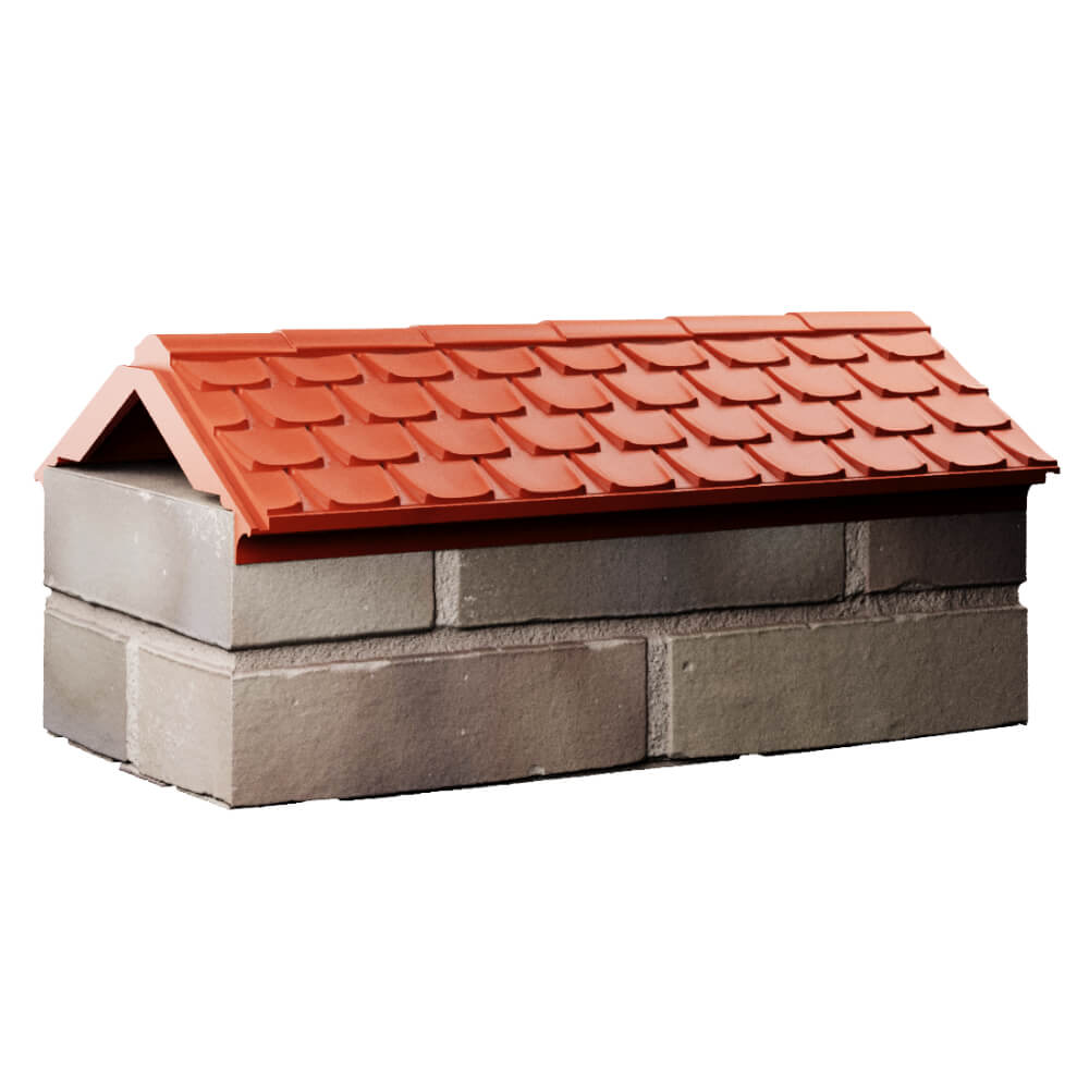 Парапет Zking Эльбрус Красный с посадкой на 1 кирпич (255мм) Салехард фото