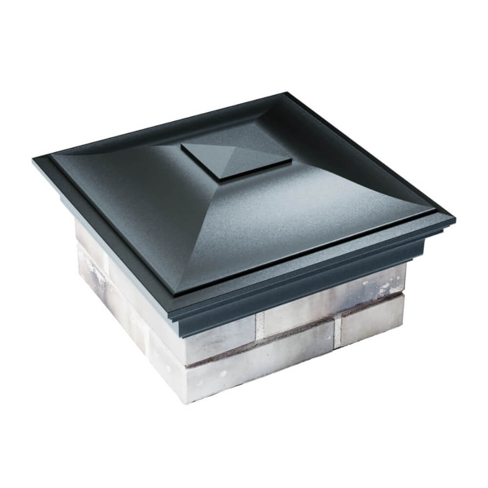 Колпак Zking Монблан Черный на столб 1.5х1.5 еврокирпича 0.7НФ (355х355мм) в Салехарде фото