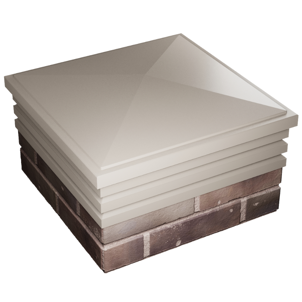 Колпак Zking Бона ХайТек Бежевый на столб 2х2 кирпича (513х513мм) в Салехарде фото