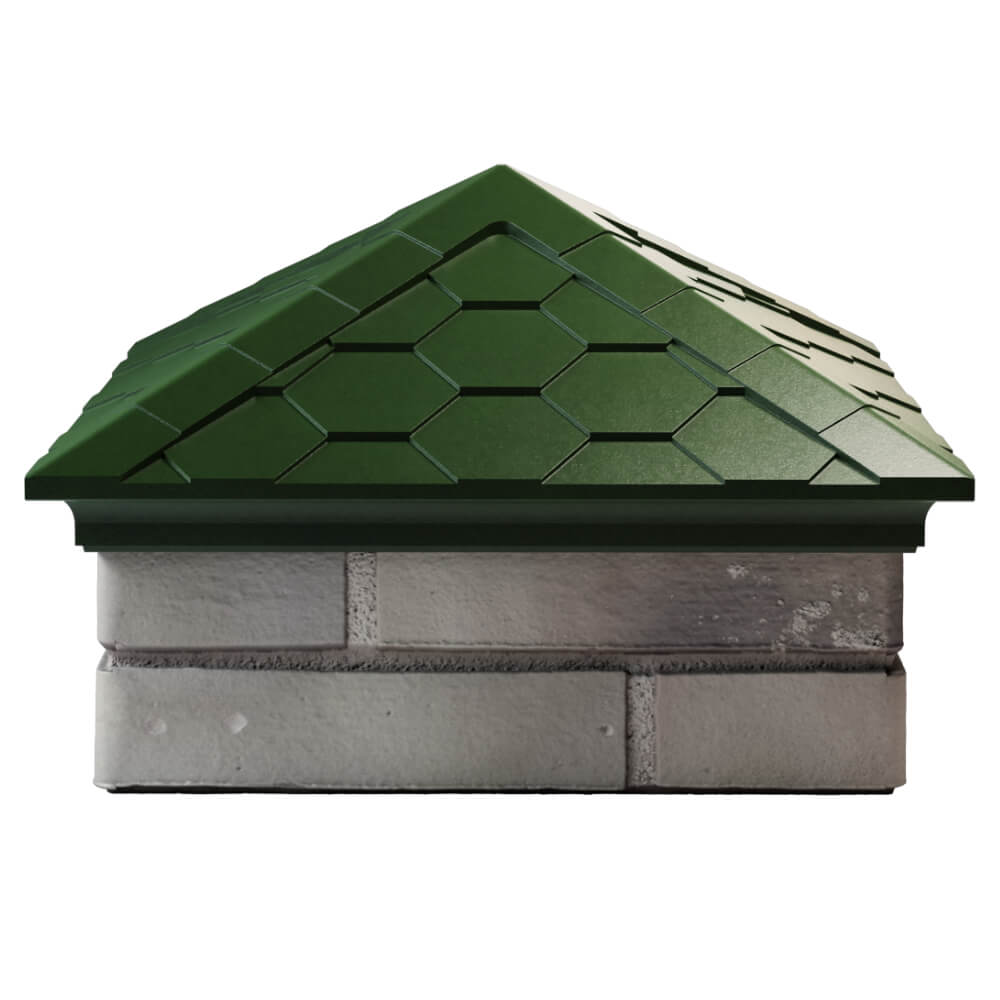 Колпак Zking Эверест Зеленый на столб 1.5х1.5 кирпича (390х390мм) Салехард фото